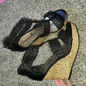 Black Cork Wedge